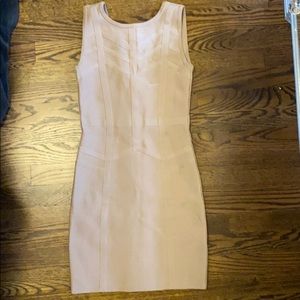 Dusted pink BEBE bodycon dress